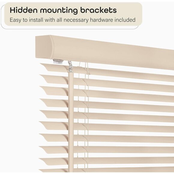 Achim Cordless Mini Blinds 42"x64" - Alabaster Light Filtering Kid-Safe - Picture 3 of 6